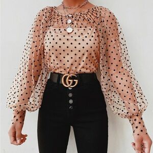 Vici Collection Something About You Polka Dot Blouse
